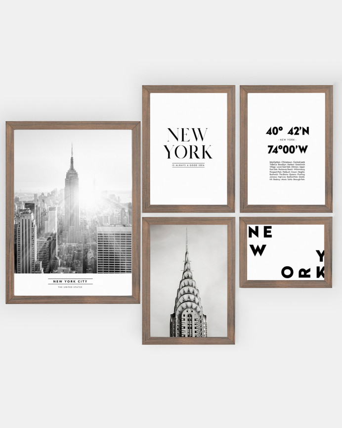 Pack de 5 posters New York City