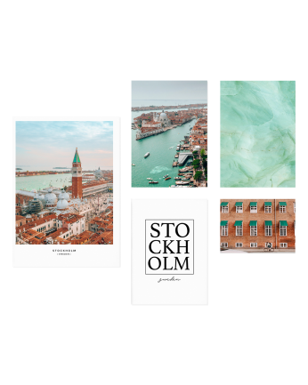 Pack de 5 posters Stockholm