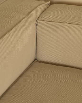 Canapé en velours côtelé couleur beige plusieurs dimensions