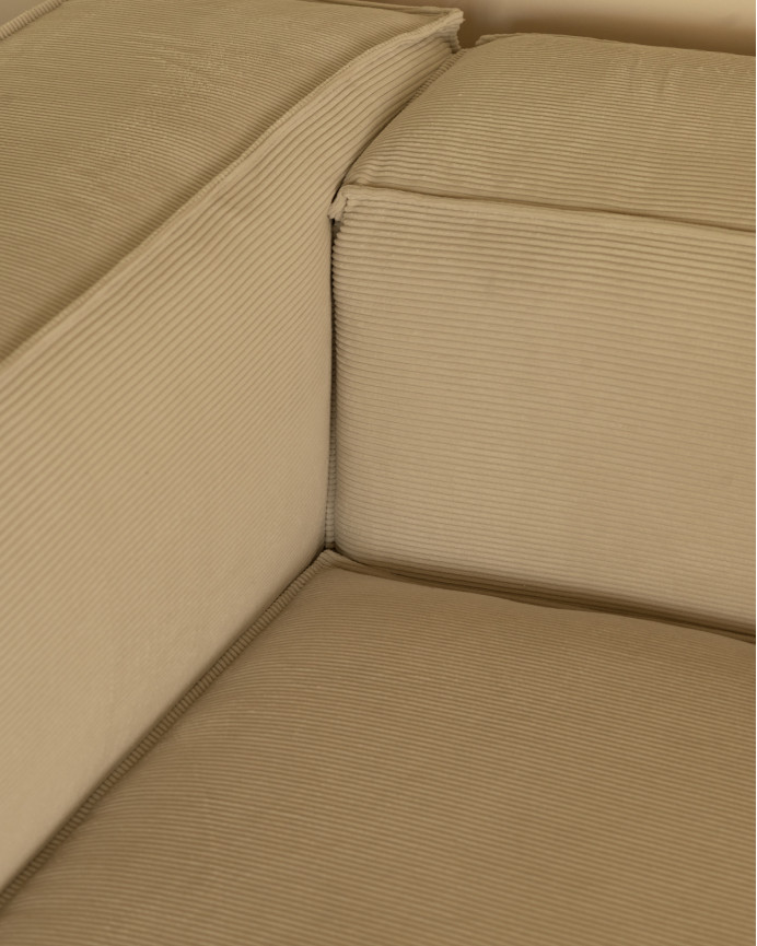 Canapé en velours côtelé couleur beige plusieurs dimensions