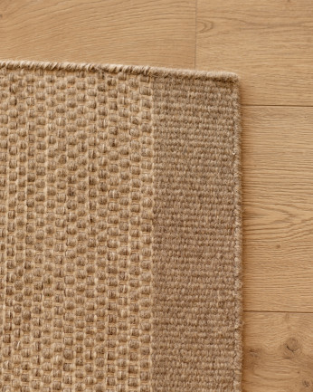 Tapis en laine marron taupe en différentes tailles