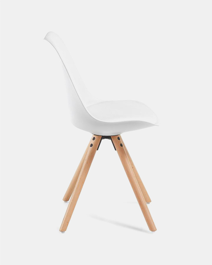 Chaise blanche en bois 59x57x77cm (x 2) - RETIF