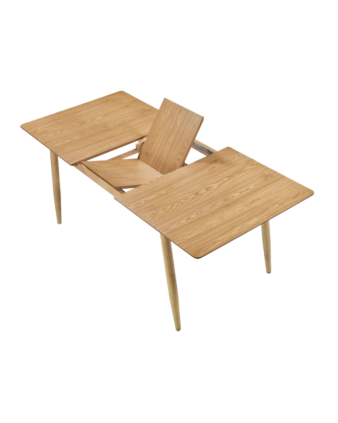 Table de salle à manger à rallonge en bois naturel 150-190cm