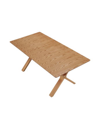 Table de salle à manger à rallonge en bois naturel en différentes tailles