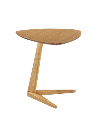 Table d'appoint ou table basse en placage de chêne 48x49cm