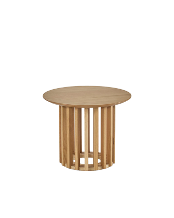 Table d'appoint ou table basse ronde en placage de chêne de différentes tailles