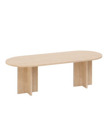 Table basse en marbre travertin de 120x50cm