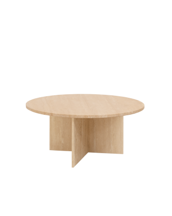 Table basse ronde en marbre travertin disponible en différentes dimensions
