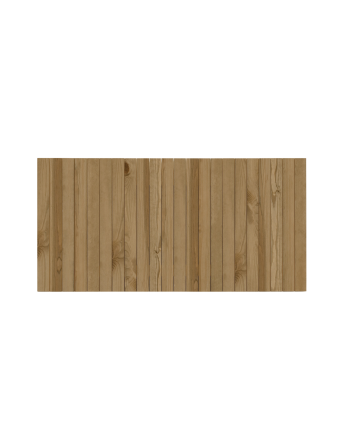Tête de lit en bois massif ton chêne foncé de différentes tailles