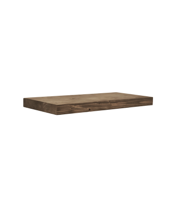 Table de chevet flottante en bois massif ton noyer 3,2x45cm