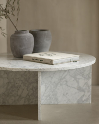 Table basse ronde en marbre disponible en différentes dimensions
