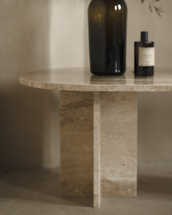 Table basse en marbre daino reale de 120x50cm
