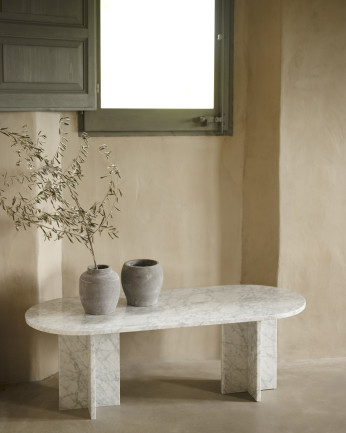 Table basse en marbre de 120x50cm