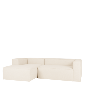 Canapé d'angle couleur blanc cassé de différentes tailles