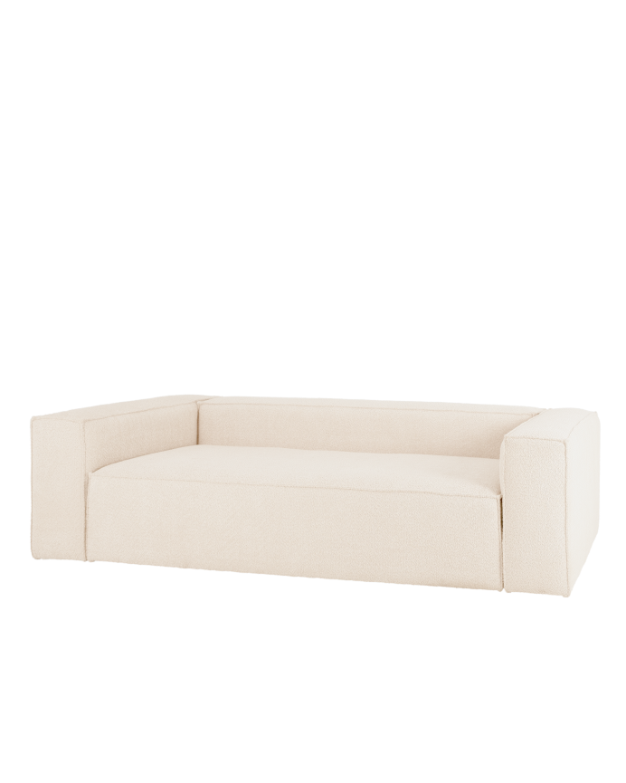 Canapé en bouclé blanc de différentes tailles
