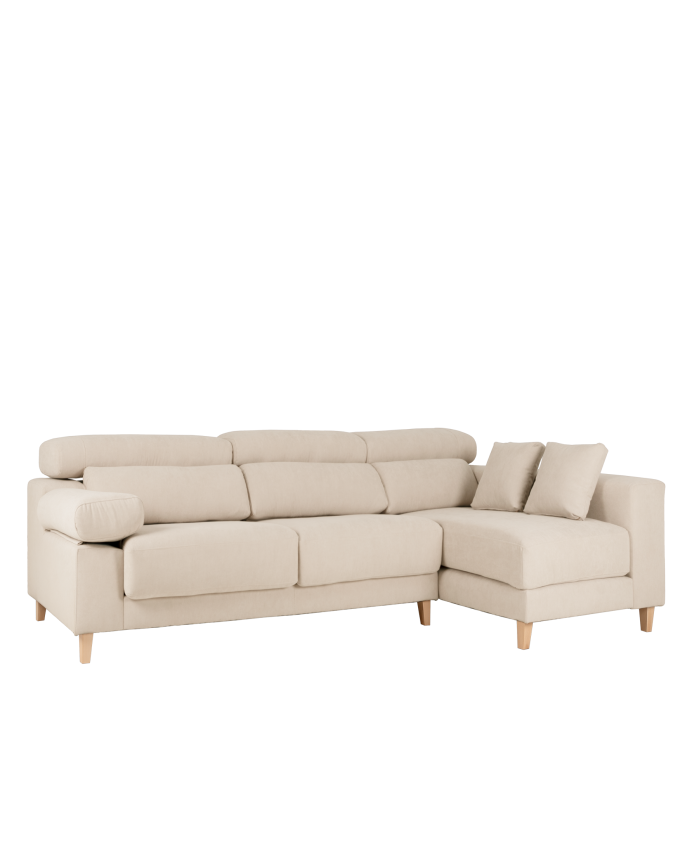Canapé d'angle couleur beige de différentes tailles