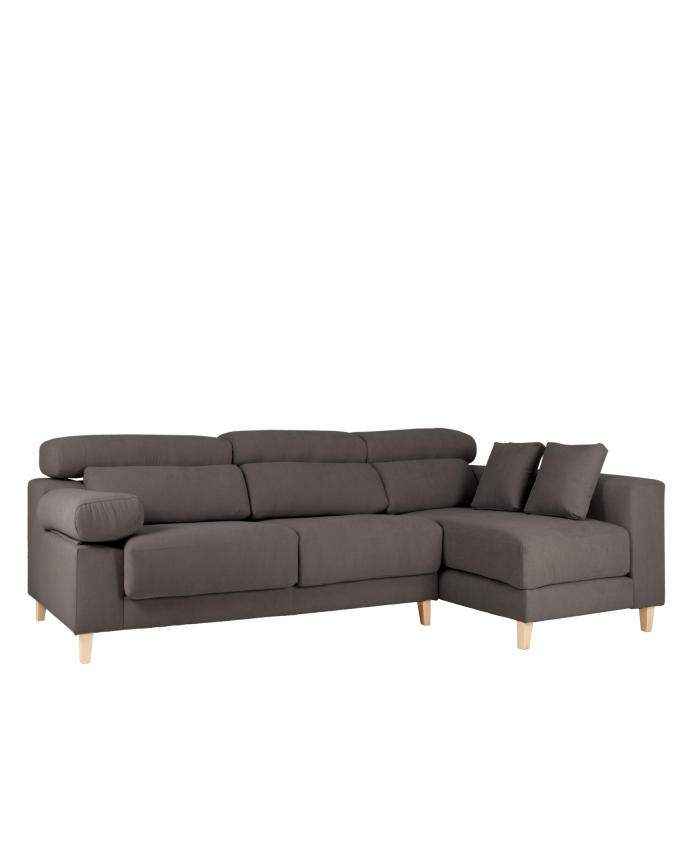 Canapé d'angle couleur gris foncé de différentes tailles