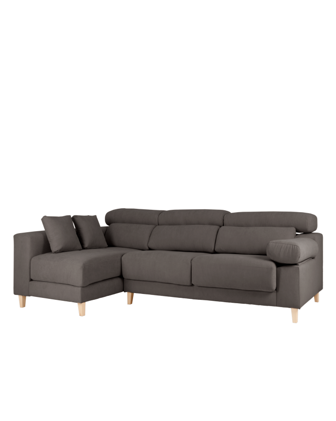 Canapé d'angle couleur gris foncé de différentes tailles