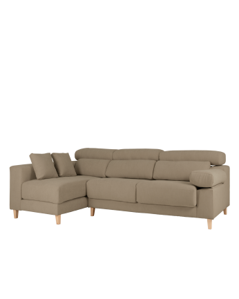 Canapé d'angle couleur marron taupe de différentes tailles