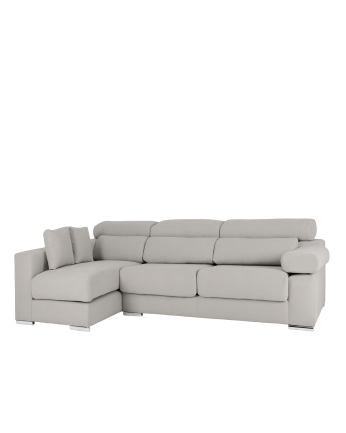 Canapé d'angle couleur gris clair de différentes tailles