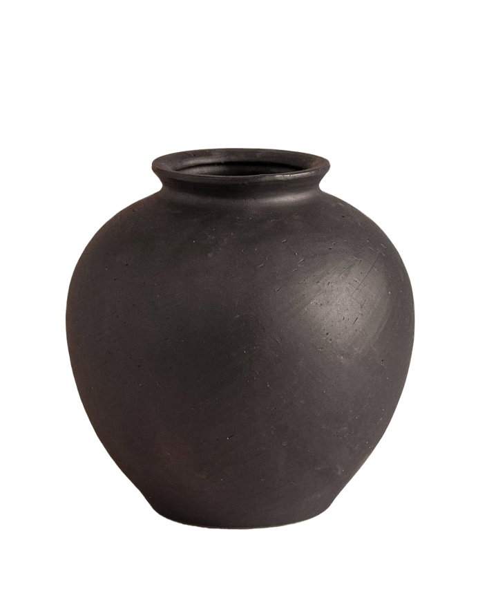 Vase en céramique noir de 22,5cm