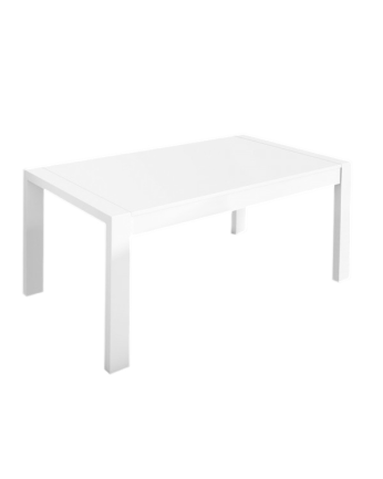 Table à manger extensible en bois blanc 76x140cm