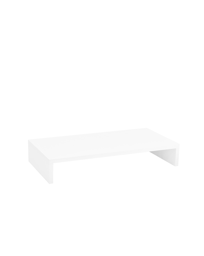 Support pour surélever le moniteur de l'écran d'ordinateur en bois massif ton blanc 50x25cm