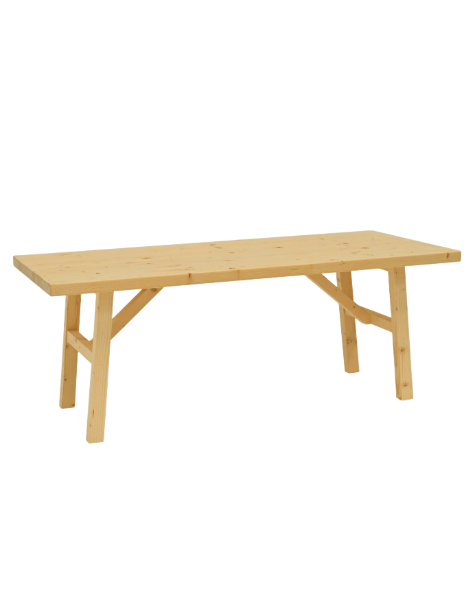 Table basse en bois massif ton naturel