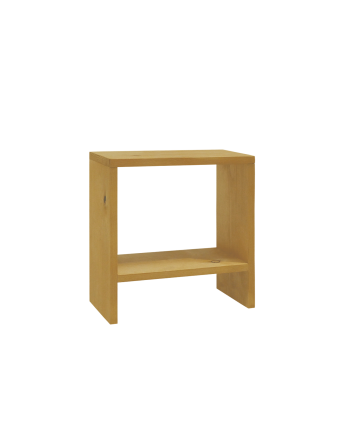 Table de chevet en bois massif ton olive 40x20cm