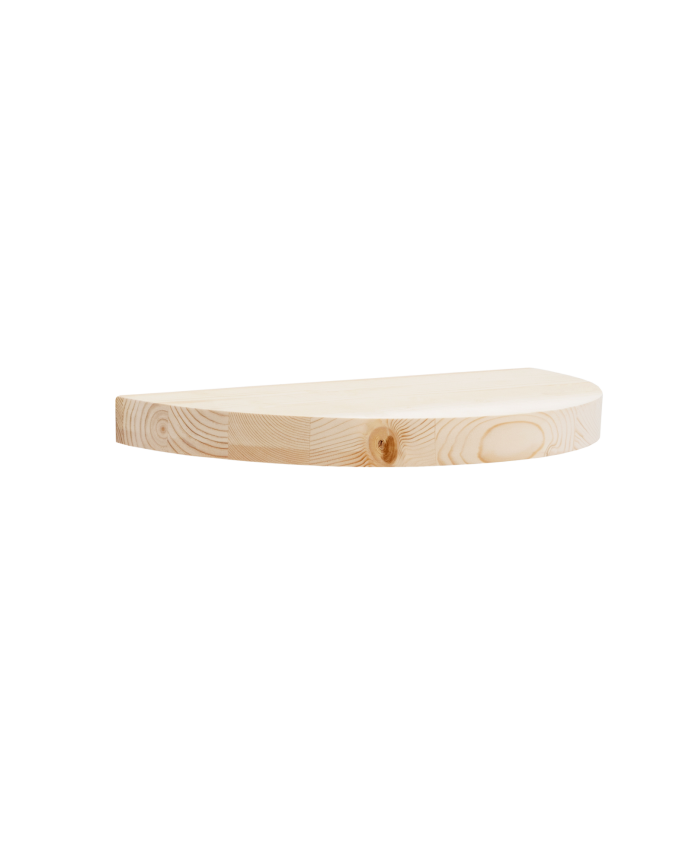 Table de chevet flottante en bois massif ton naturel 3,2x40cm