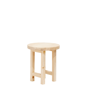 Table de chevet en bois massif ton naturel 40x35cm