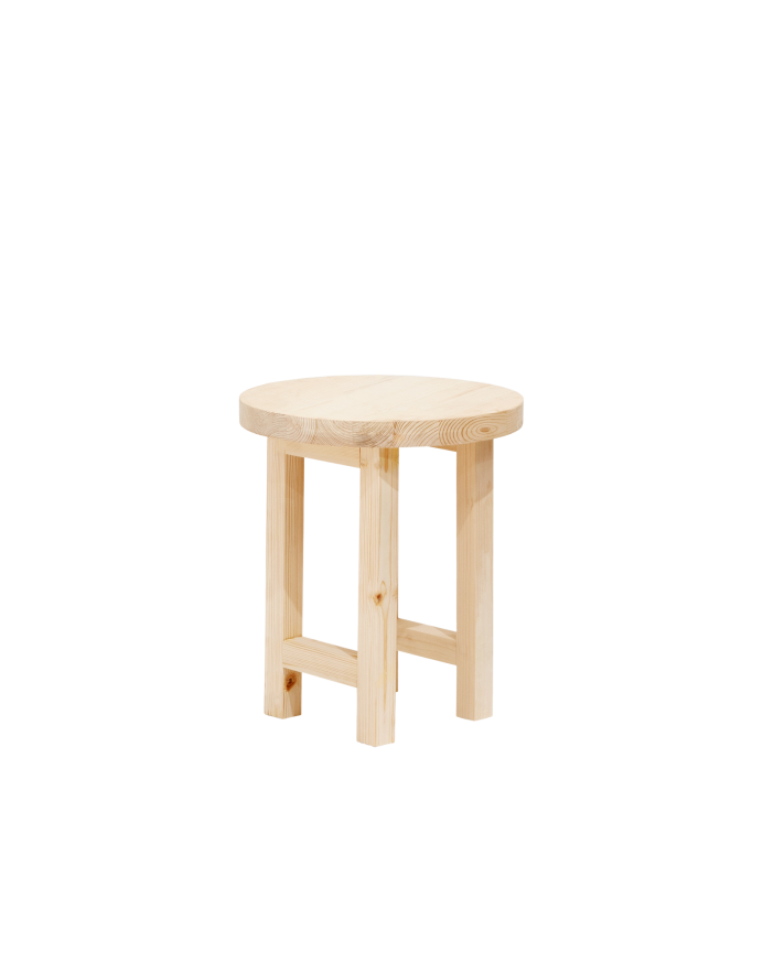 Table de chevet en bois massif ton naturel 40x35cm