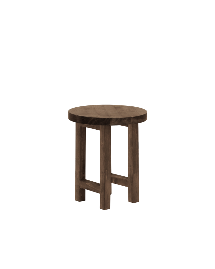 Table de chevet en bois massif ton noyer 40x35cm