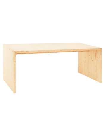 Table de salle à manger en bois massif ton naturel de différentes tailles