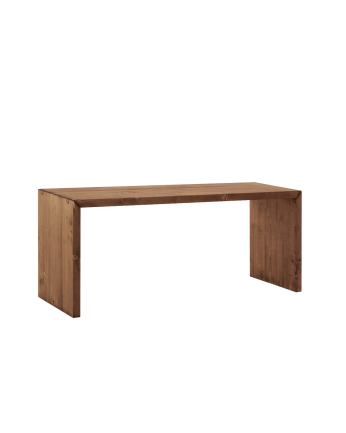 Table basse en bois massif ton noyer de 109,4x45x35m