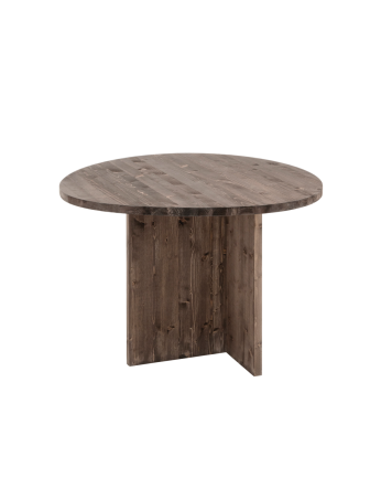 Table basse en bois massif ton noyer de 100cm