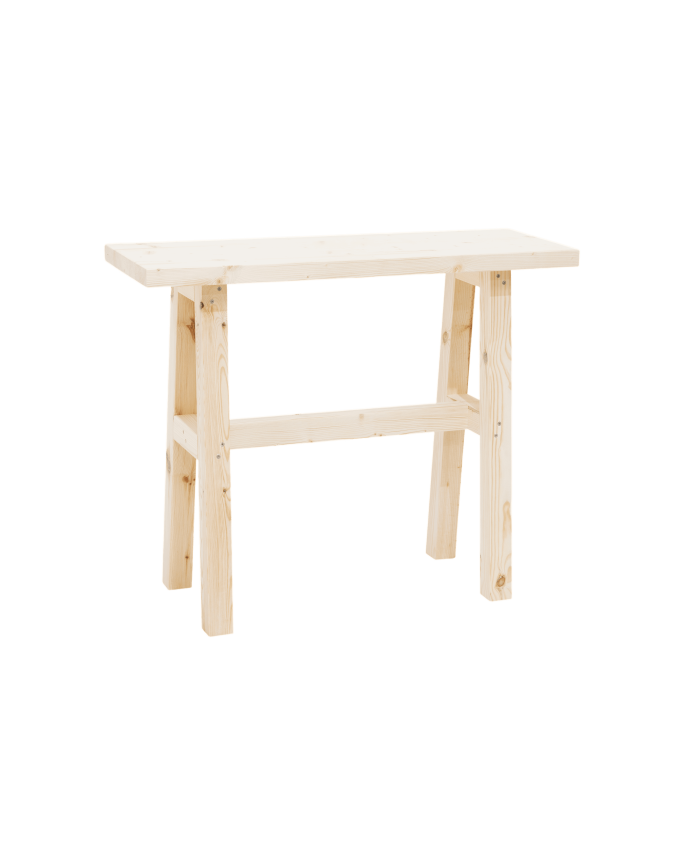 Console en bois massif couleur naturel de 100x80cm