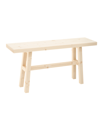 Tabouret en bois massif naturel de 100x50cm