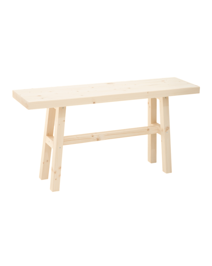 Tabouret en bois massif naturel de 100x50cm