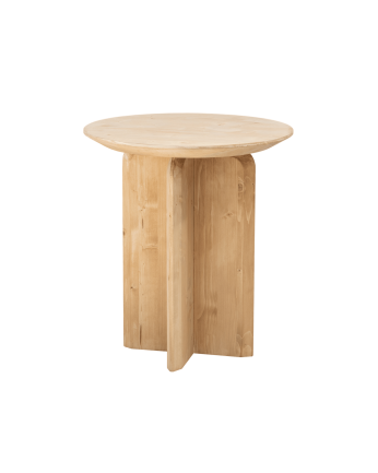 Table d’appoint en bois massif chêne moyen de 50x45cm