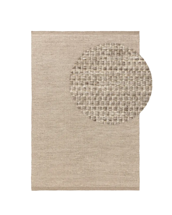 Tapis en laine marron taupe en différentes tailles