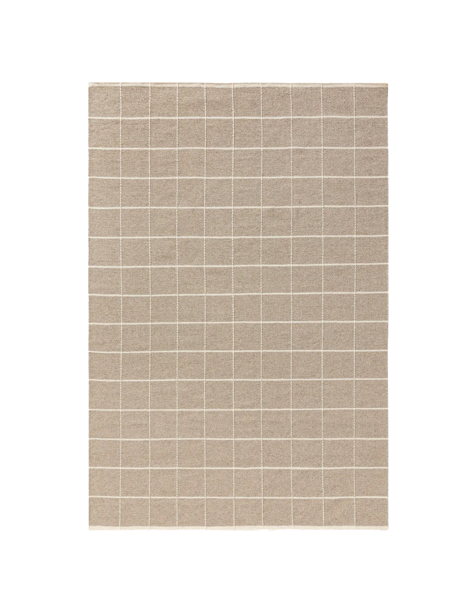 Tapis en laine taupe disponible en différentes tailles