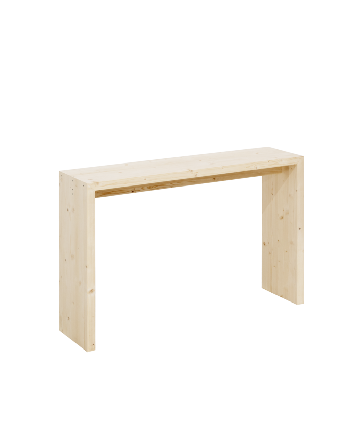 Console en bois massif ton naturel 120x80cm