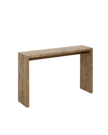 Console en bois massif ton chêne foncé 120x80cm