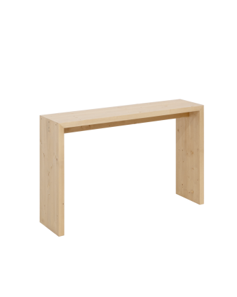 Console en bois massif ton chêne moyen 120x80cm