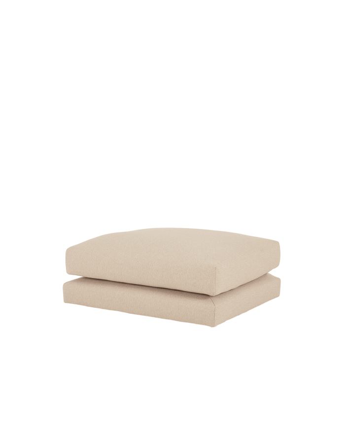 Pouf beige de 97x80cm