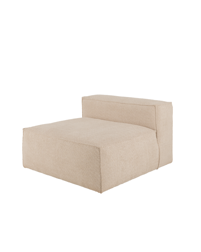 Fauteuil en bouclé couleur beige de 110x90cm