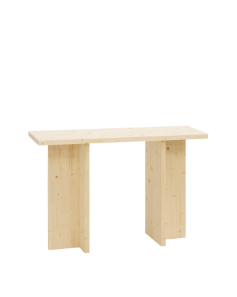 Console en bois massif ton naturel de 120x80cm