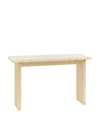 Console en bois massif ton naturel de 120x80cm