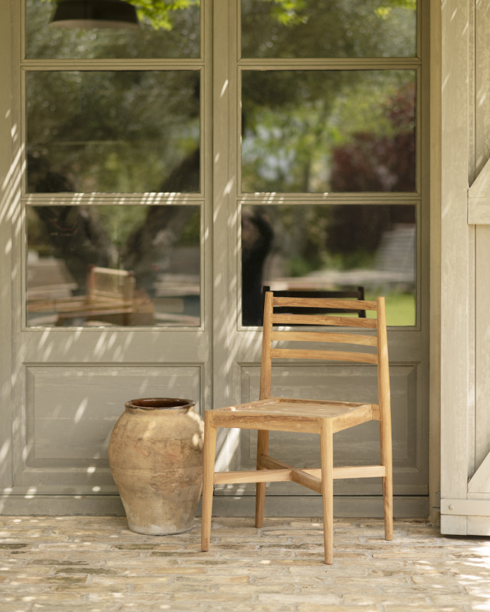 Chaise en bois de teck de 80 cm